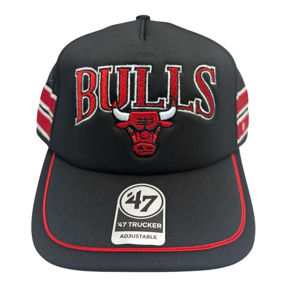 '47 Chicago Bulls Sidebrand Stripes Trucker Adjustable Hat